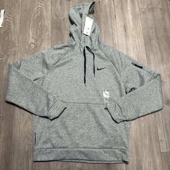 Nike Men's Hoodie Therma-FIT Pullover Fleece DQ4834 - 063 Size Medium NWT Gray - Picture 1 of 7